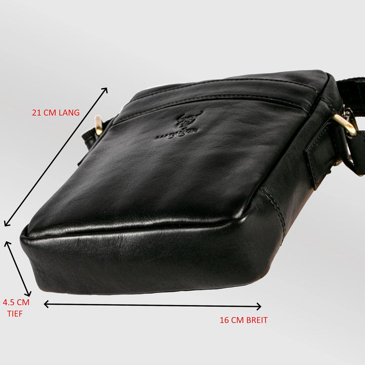MATADOR Kleine Umhängetasche Männer Leder Tasche Crossbody BAG Herren Handytasche Schultertasche Rei