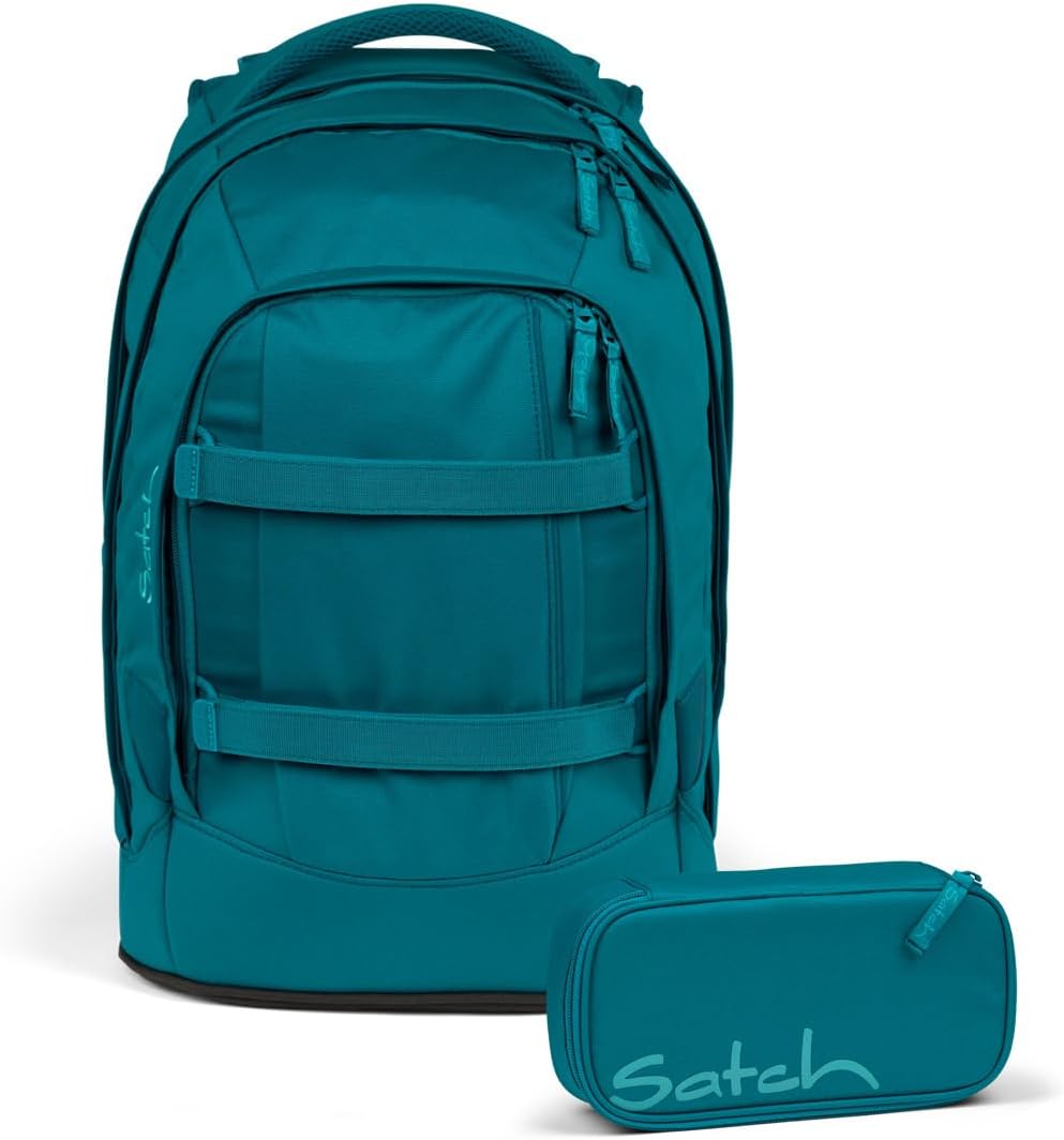 Satch Pack Schulrucksack Set 2.tlg inkl. Schlamperbox Deep Petrol, Deep Petrol