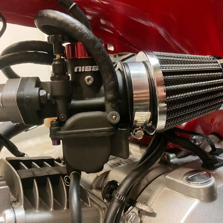 NIBBI Vergaser PE19mm, passt 100cc/110cc/125cc Flansch Motorrad Motoren, drei Hauptstrahl und ein la