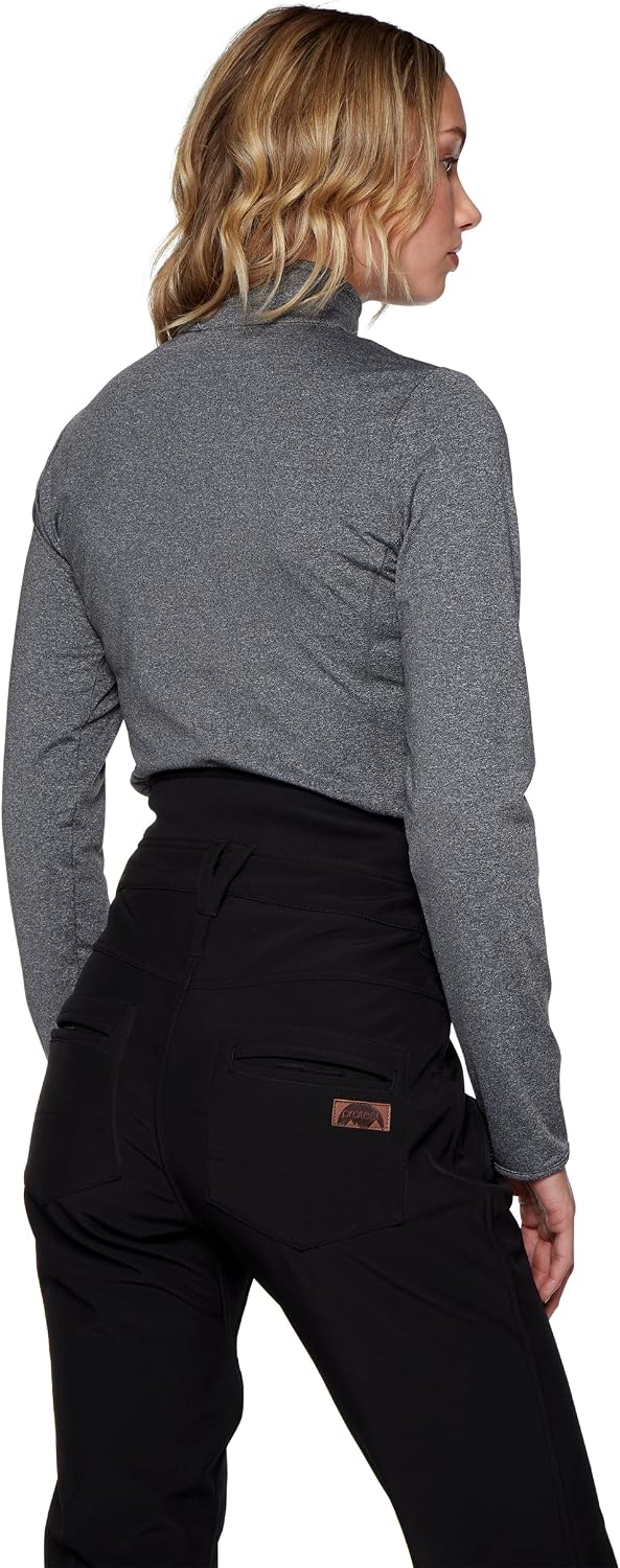 Protest Damen 1/4-reissverschluss FABRIZOM L Dark Grey Melee, L Dark Grey Melee