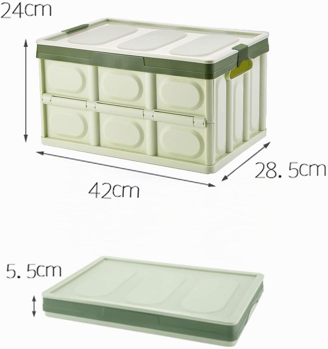 Yiketary 2er Pack Faltbare Aufbewahrungsbehälter mit Deckel Kisten Kunststoff Klappbox Transportbox