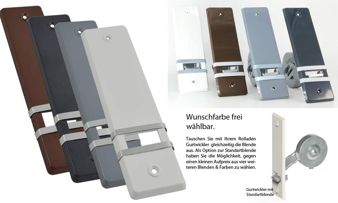 markiso® Rolladen Gurtwickler unterputz, Rollladen Aufwickler Lochabstand 160mm | 10 Stück | für Max