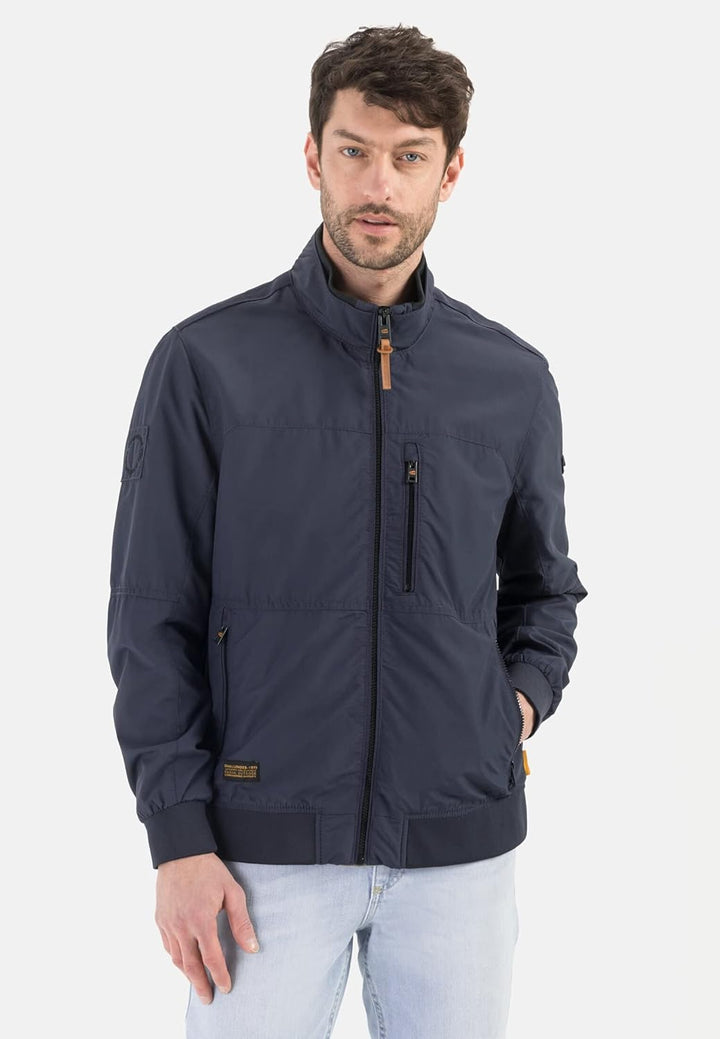 camel active Herren Blouson aus recyceltem Polyester 25 Dunkelblau, 25 Dunkelblau