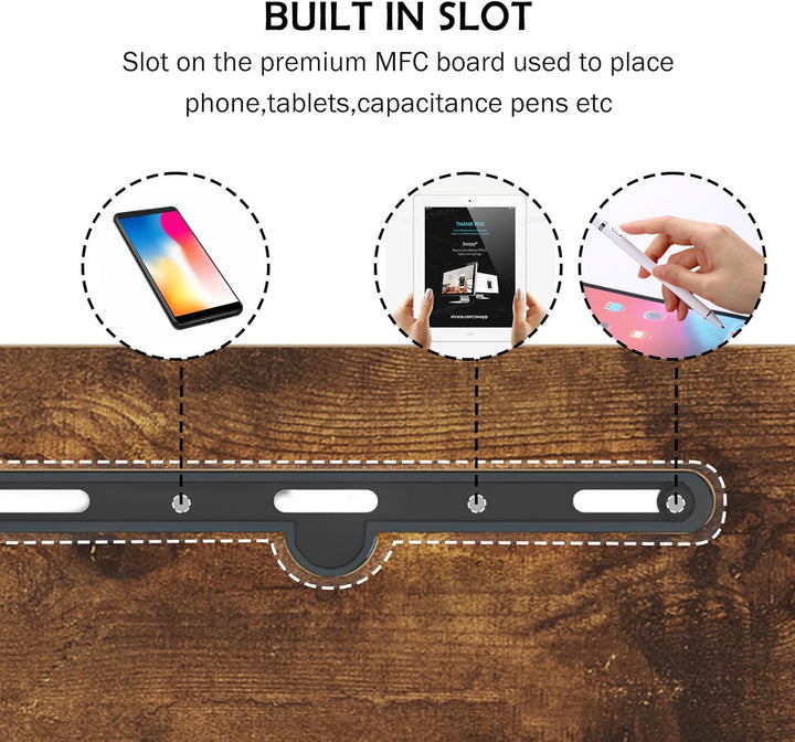 sogesfurniture höhenverstellbar Laptoptisch Computertisch mit Tablet Steckplatz, 80 * 40cm PC Tisch