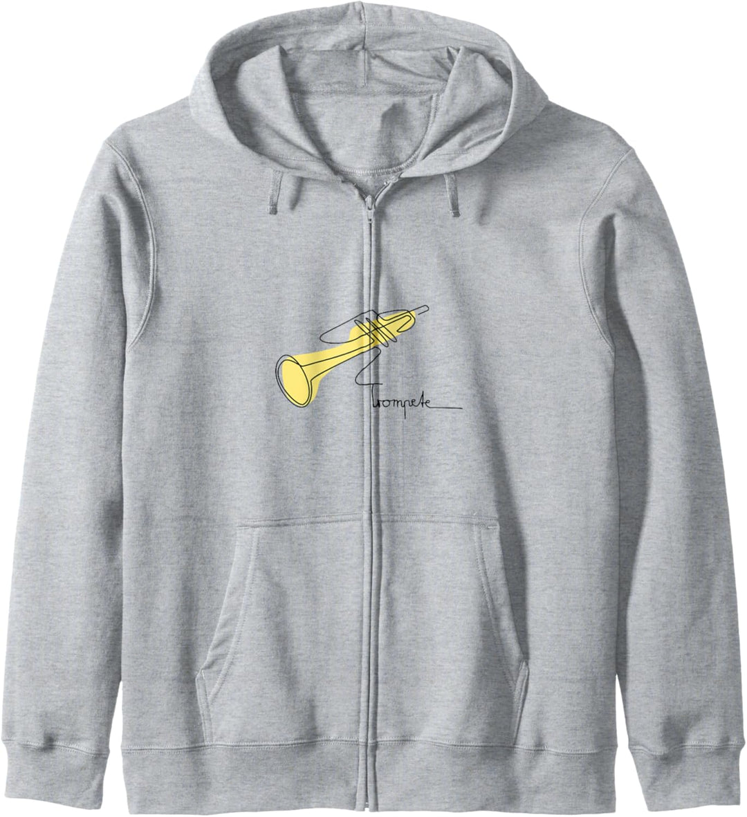 Trompeter One-Line Musiker Design Blas-Orchester Trompete Kapuzenjacke