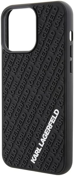 KARL LAGERFELD KLHCP15X3DMKRLK Hülle für iPhone 15 Pro Max 6.7" Schwarz hardcase 3D Rubber Multi Log