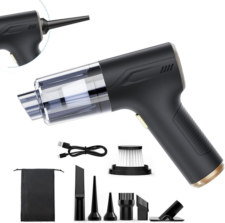 Handstaubsauger Akku 4-in-1 Auto Staubsauger Stark，15000Pa Tragbarer Autostaubsauger，mit Bürstenlose