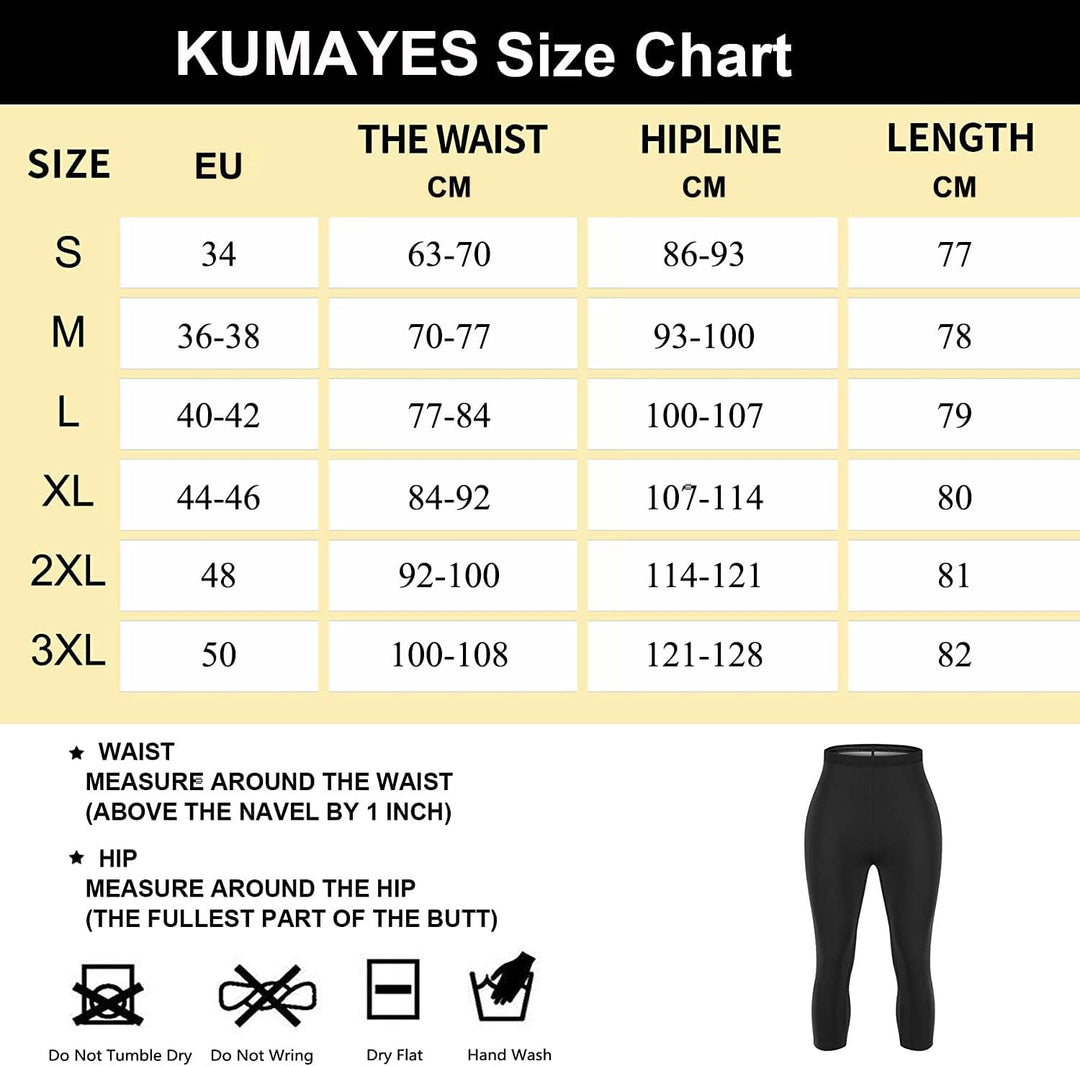 KUMAYES Gewichtsverlust Hosen Sauna Hosen Schwitzhose zum Abnehmen Sauna Effekt Sporthose Hohe Taill