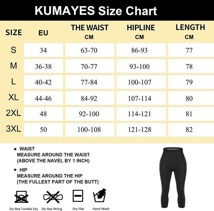 KUMAYES Gewichtsverlust Hosen Sauna Hosen Schwitzhose zum Abnehmen Sauna Effekt Sporthose Hohe Taill
