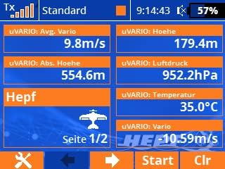 HEPF Micro Vario, Höhenmesser mit Telemetrie passend zu JETI Duplex, HOTT, S-Bus