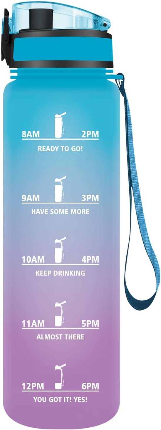 Vikaster Trinkflasche Sport, 500ml / 1L / 1,5L BPA-frei Tritan Auslaufsicher Kunststoff Wasserflasch