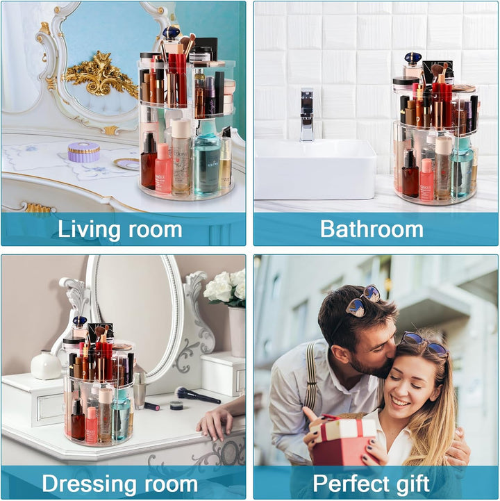 Make Up Kosmetik Organizer, Beauty, 7 Verstellbare Ebenen Grosse Kapazität Makeup Organizers, 360° D