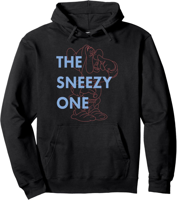 Disney Snow White Dwarf Sneezy The Sneezy One Outlined Pullover Hoodie