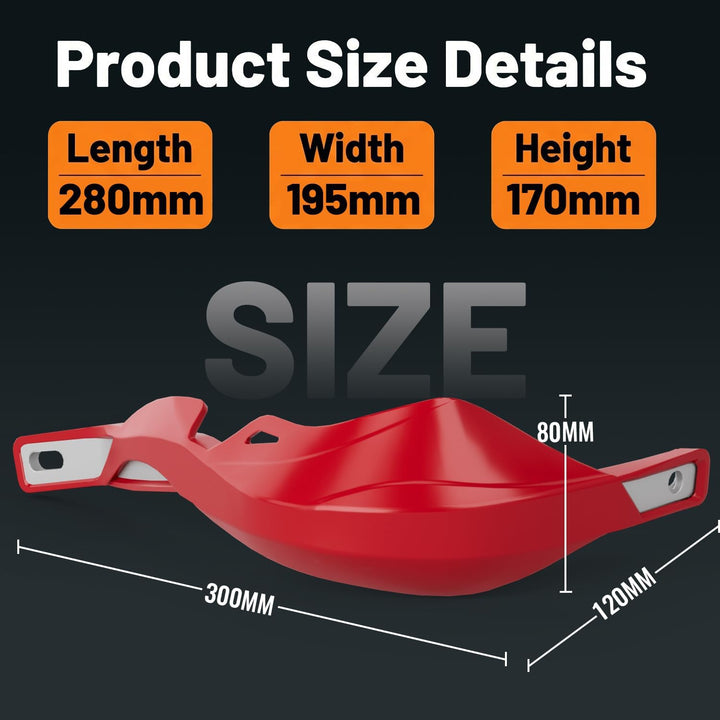 JFG Racing Universal-Handschutz für Motorräder, Dirt Bike, Handschutz für 22 mm / 28 mm Lenker ROT,
