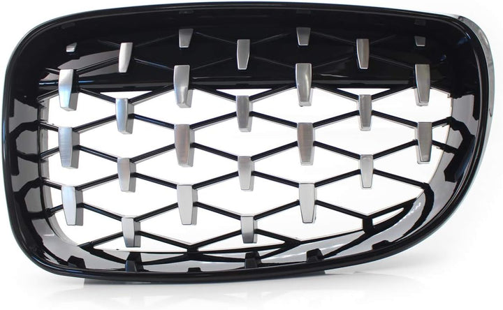 GSRECY Frontstossstange Kidney Diamond Auflage Kühlergrill für 1er E81 E82 E87 E88 LCI 2007-2013