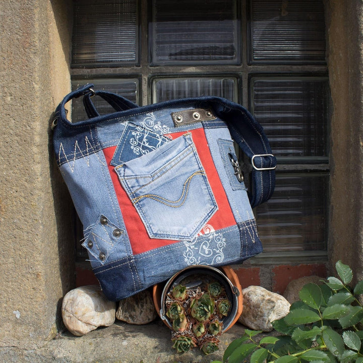Sunsa Damen Tasche Umhängetasche, Canvas bag, Jeans/Denim Taschen, Hobo Schultertasche Damentaschen