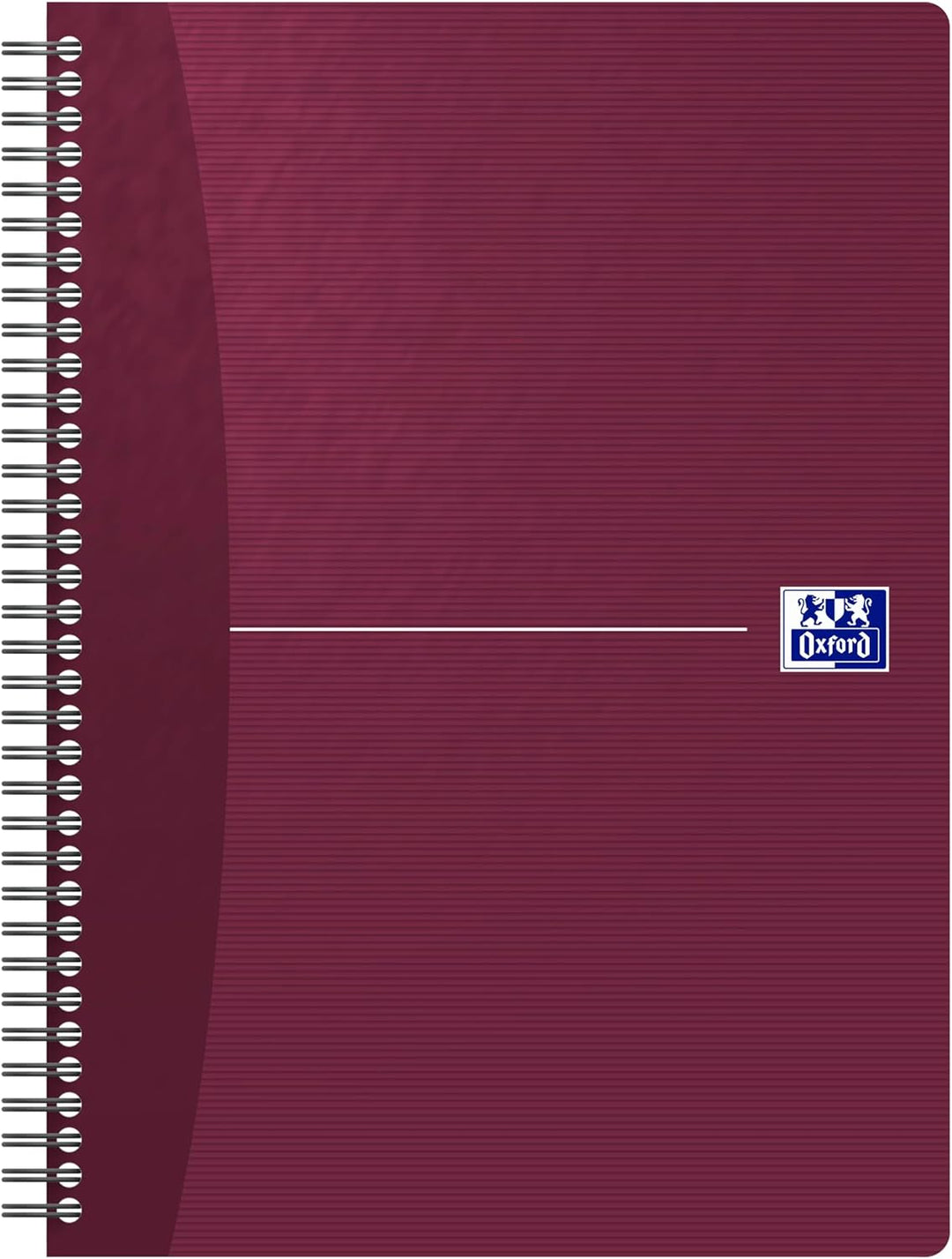 Oxford Spiral-Notizbuch B5, punktkariert, 180 Seiten, 4 Farben, 5 Stück, punktkariert