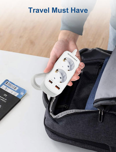 USA Adapter Steckdose, Reiseadapter mit PD20W USB Schnellladung, Deutsch zu US Adapter Steckdose 2-F