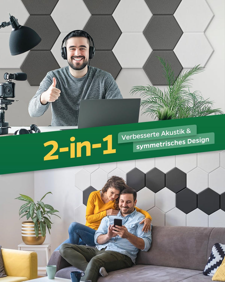 12 Stück Gross selbstklebend Pinnwand Modern, Weiss Sechseck Korkplatte Alternativen für Notice, Mem
