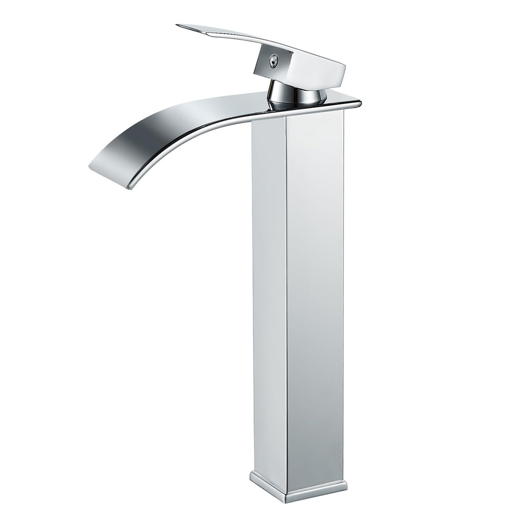 Coleniny Wasserhahn Bad Wasserfall Waschtischarmatur Hoch | Modern Mischbatterie Waschbecken mit Aus