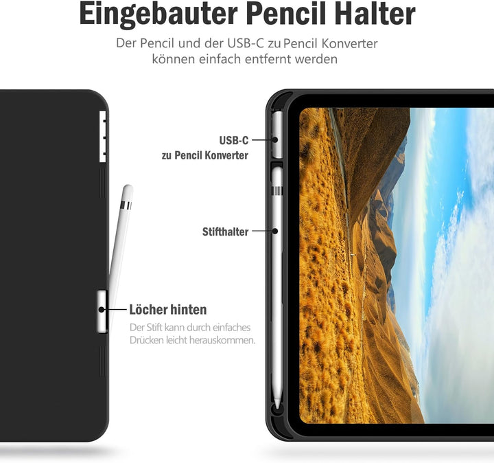 Antbox Hülle für iPad 10 Generation 2022 10,9 Zoll mit stifthalter Apple Pencil Halter Auto Schlaf/W