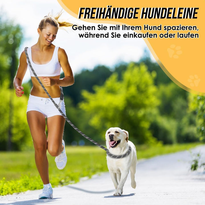 Hundeleine 3m für Kleine mittelgrosse Hunde, 8in1 Schleppleine mit 3 Verstellbare Schnalle und Griff