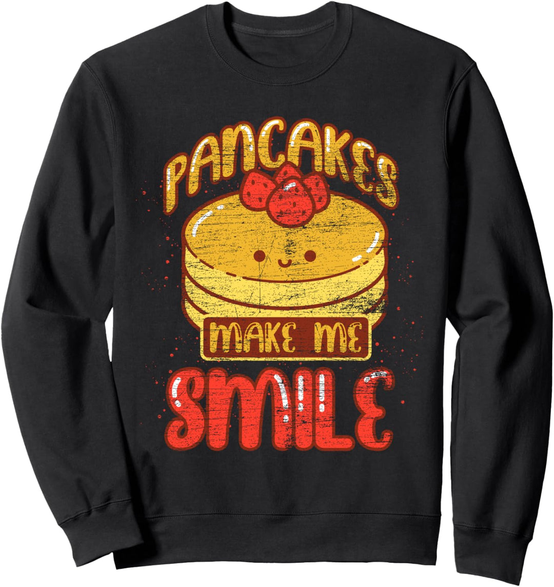 Kawaii Pfannkuchen Feinschmecker Frühstück Food Lover Pfannkuchen Sweatshirt