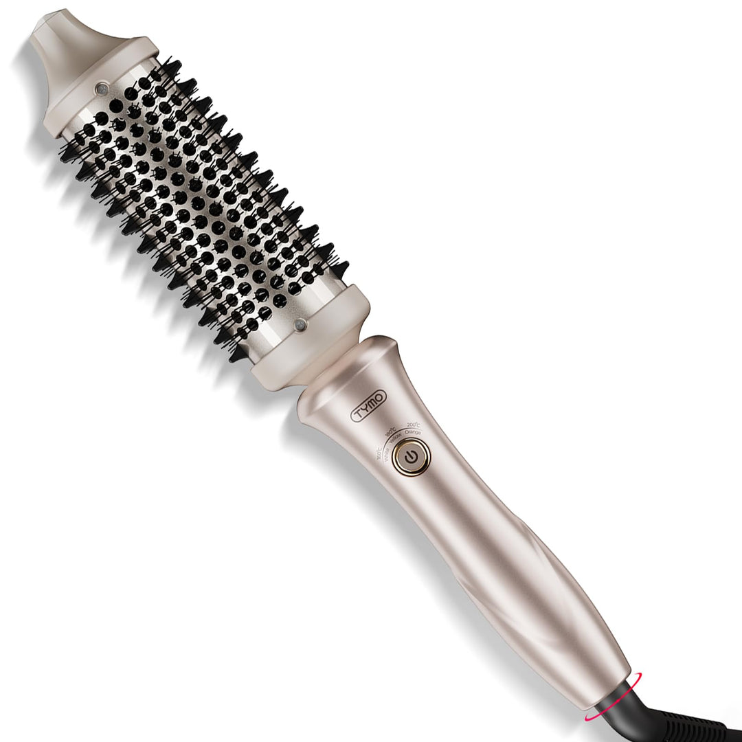 TYMO STYLUX Thermobürste, Thermal Brush 43mm 38mm Hot Brush für Erzeugung natürlicher Locken, Rotier