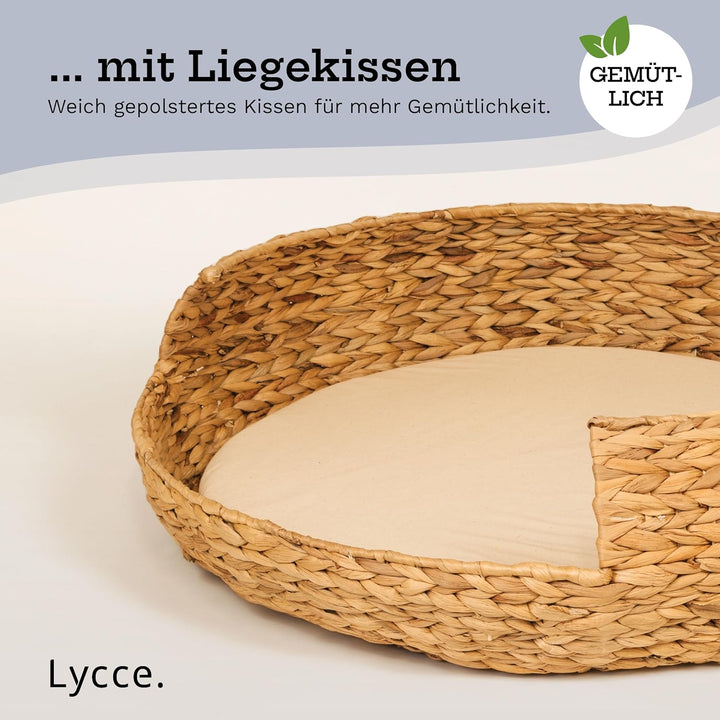 Lycce Hundebett Katzenbett Opal Wasserhyazinthe Natur Gr. 4 (Ø 70 cm) Grösse 4, Größe 4
