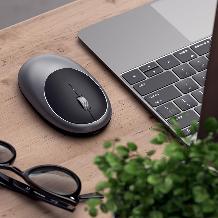 SATECHI Aluminium M1 kabellose Bluetooth-Maus mit wiederaufladbarem Typ-C-Anschluss – Für M2/M1 MacB