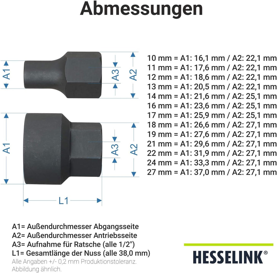 Hesselink® SN-200 Schraubenausdreher Satz I öffnet auch viele Felgenschlösser in Sekundenschnelle I