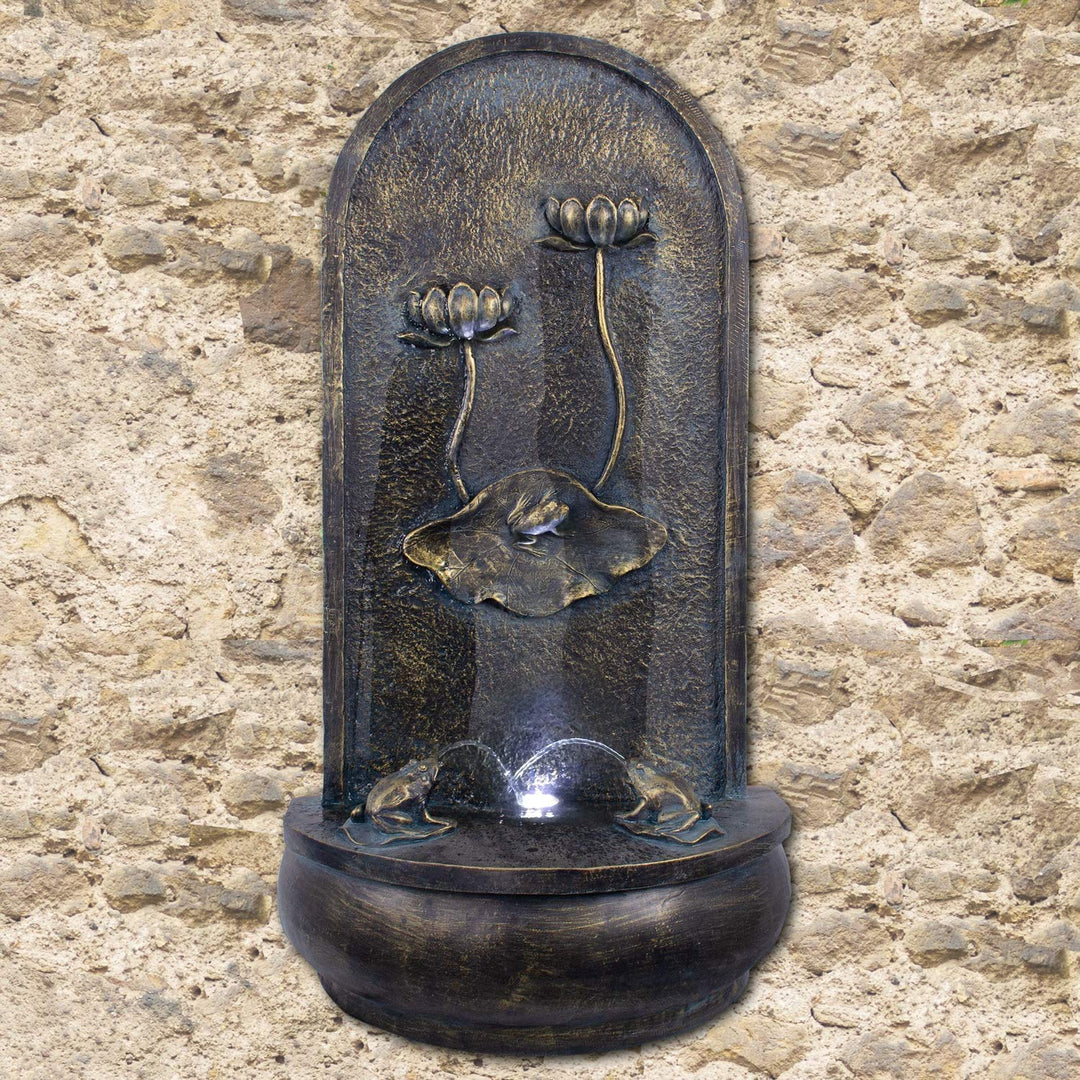 Gartenbrunnen Wandbrunnen Brunnen Zierbrunnen Zimmerbrunnen Springbrunnen Brunnen 230V mit LED-Licht