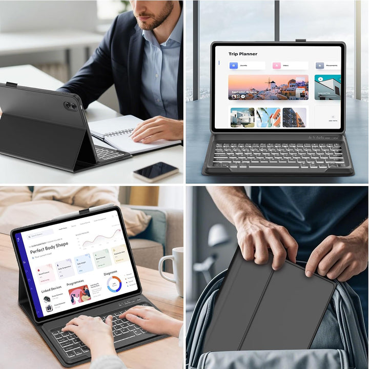 FOGARI Tastatur für Redmi Pad 2 Pro 30,5 cm (12,1 Zoll) 2025, mit spanischer Tastatur, mit Bluetooth