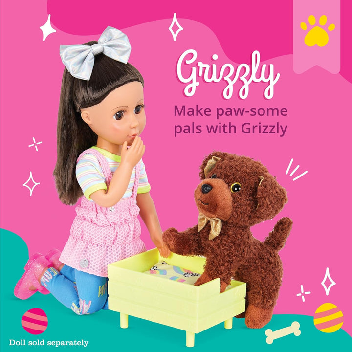 Glitter Girls - Grizzly - 36 cm Puppen-Zubehör - Puppe Haustiere - Hund Plüsch - Ausgestopfte Tiere