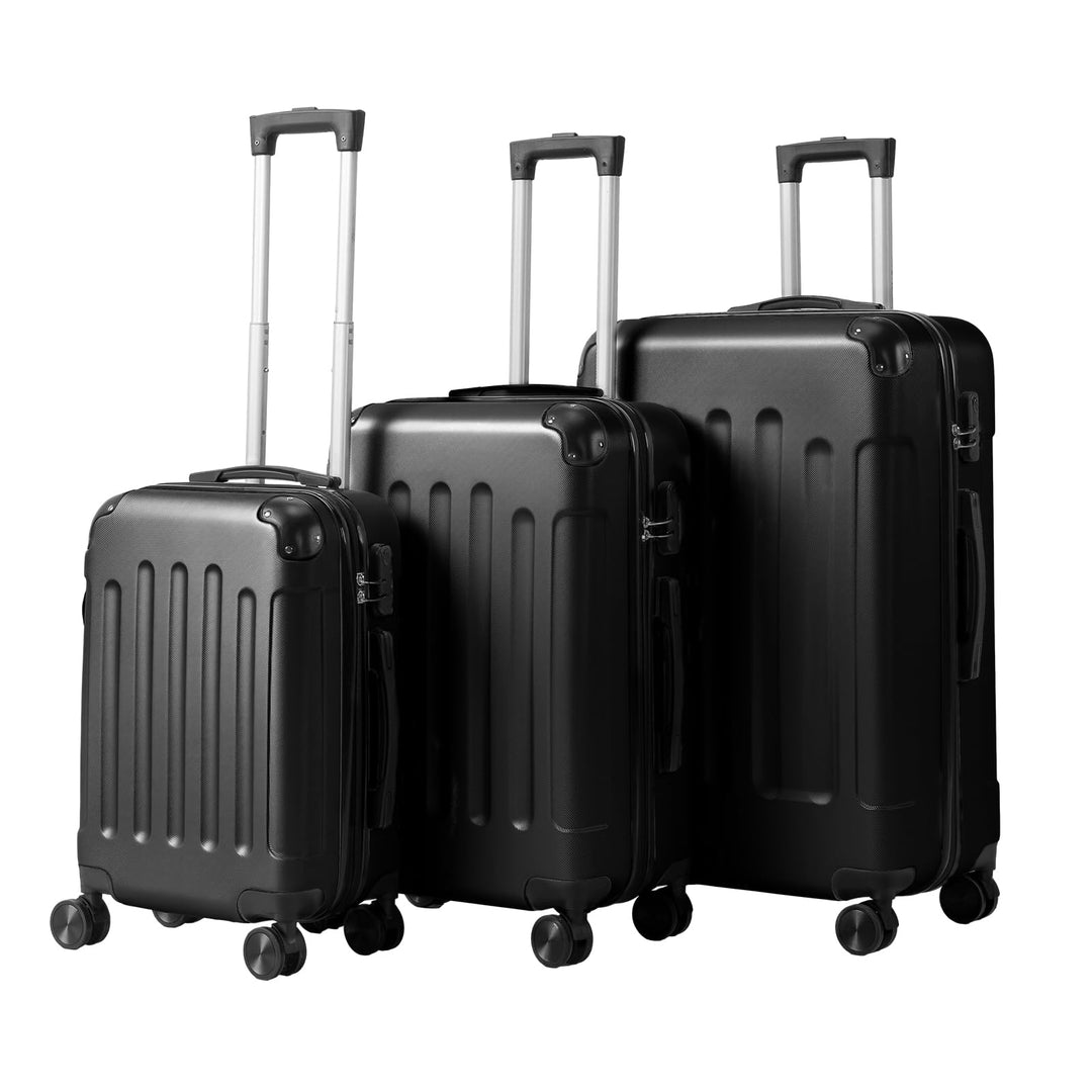 Bonnlo Kofferset 3 Teilig, Hartschale Koffer Set, Reisekoffer mit 4 Rollen, ABS-Trolley M-L-XL, mit