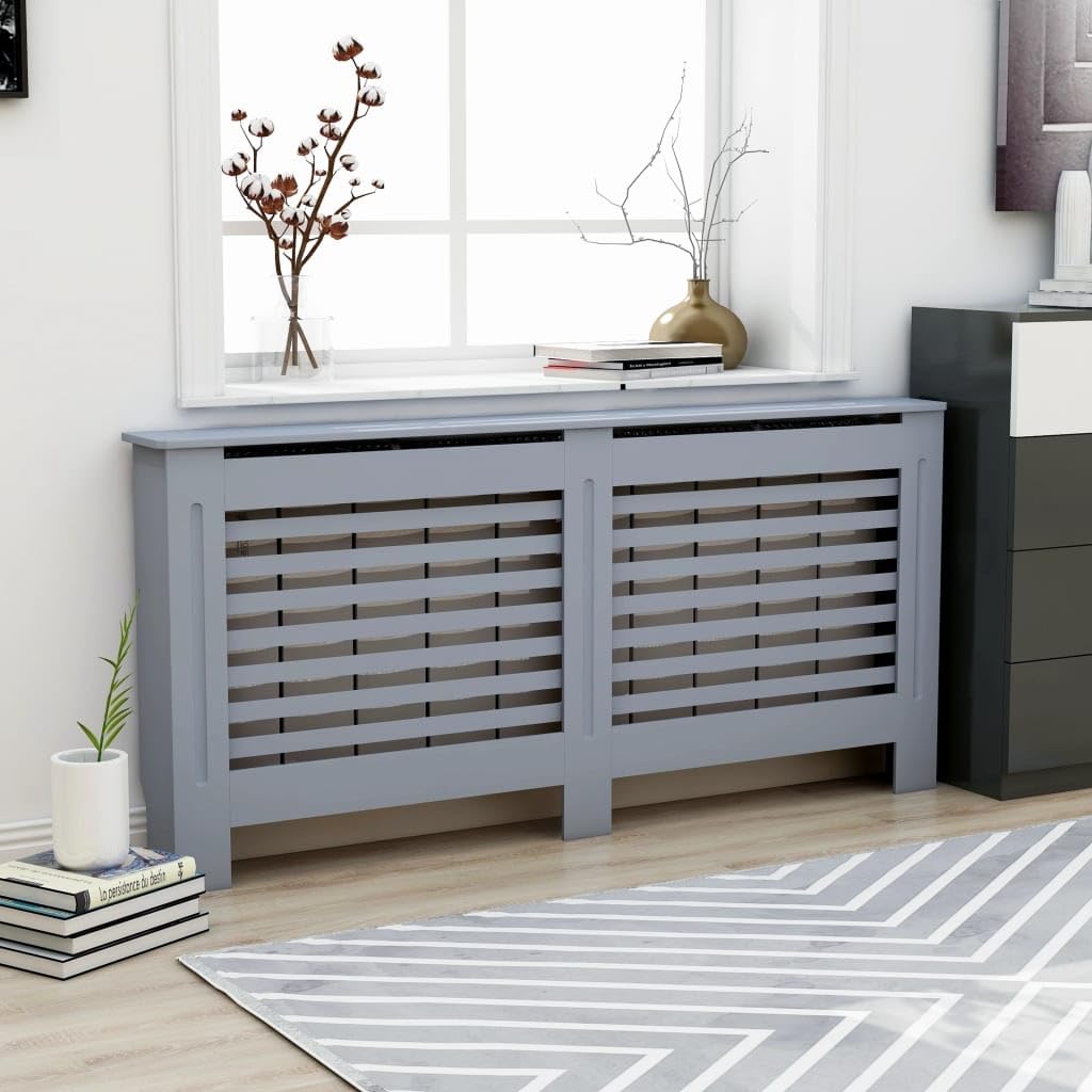 Wohnzimmer Heizkörperabdeckung 172x19x81.5 cm MDF Heizkörper Verkleidung Abdeckung Dekorative Latten