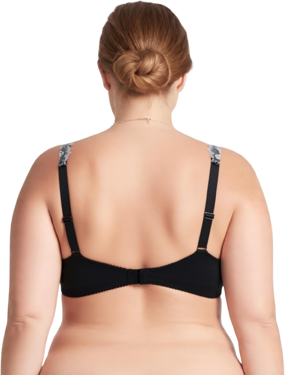 Curve Muse Damen Übergrösse Minimizer Ungefüttert Kabellos Spitze Vollständige Abdeckung BHS Black,