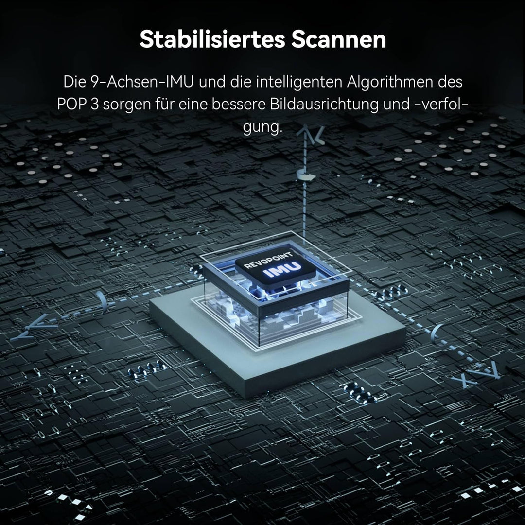 [2023 Upgrade] Revopoint POP 3 Handheld 3D-Scanner für 3D-Drucker mit Farbdaten, 0,05 mm Präzision u