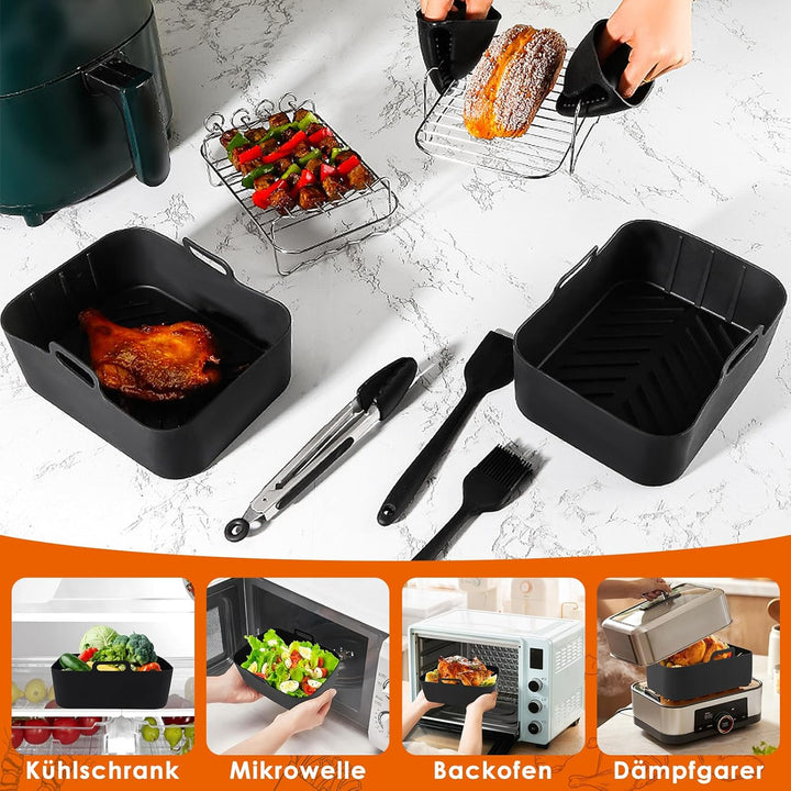 Ninja Airfryer Zubehör Ninja Heissluftfritteuse Zubehör 13 Stück Airfryer Silikonform,Airfryer Zubeh