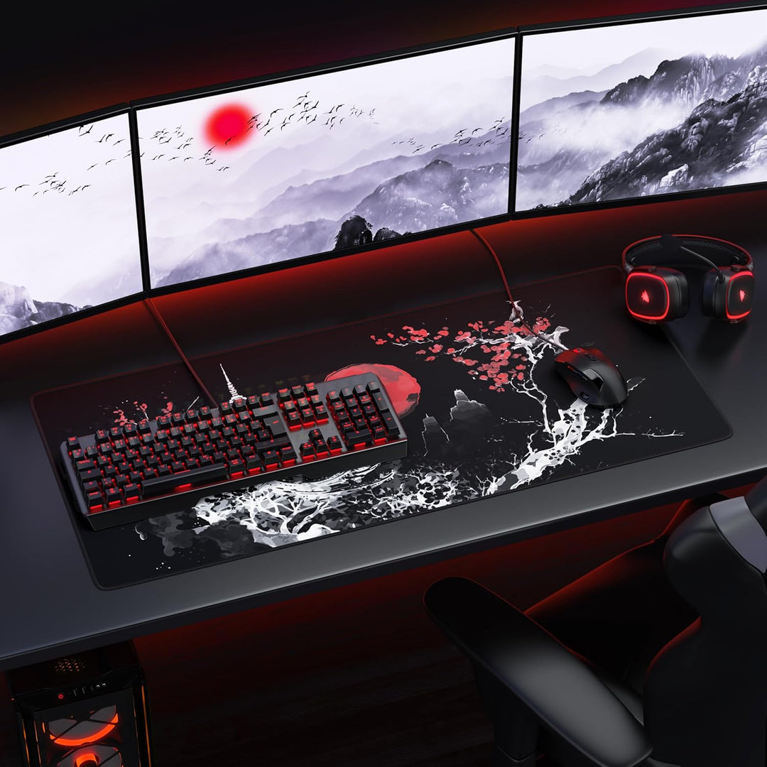 TITANWOLF - XXL Speed Gaming Mauspad 900 x 400mm - XXL Mousepad - Tischunterlage Large Size - verbes