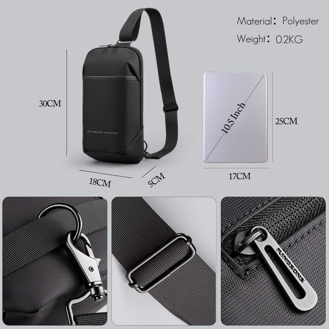 FANDARE Leicht Brusttasche Ultra-dünn Sling Rucksack Schultertasche Crossbody Umhängetasche Sporttas