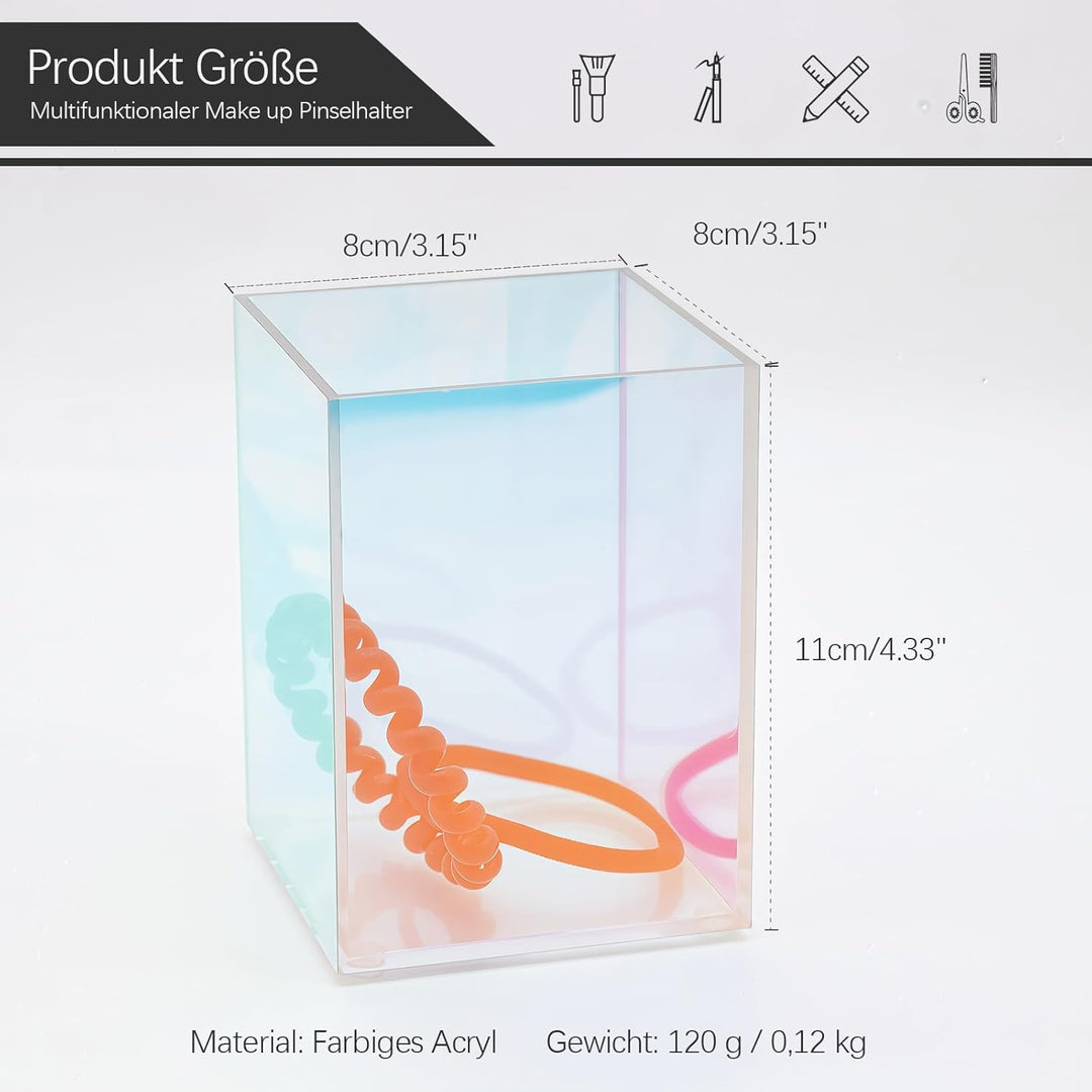 SLHEQING Make up Organizer, Pinselhalter Acryl, Schminktisch Organizer Buntes Kosmetik Organizer, Pi