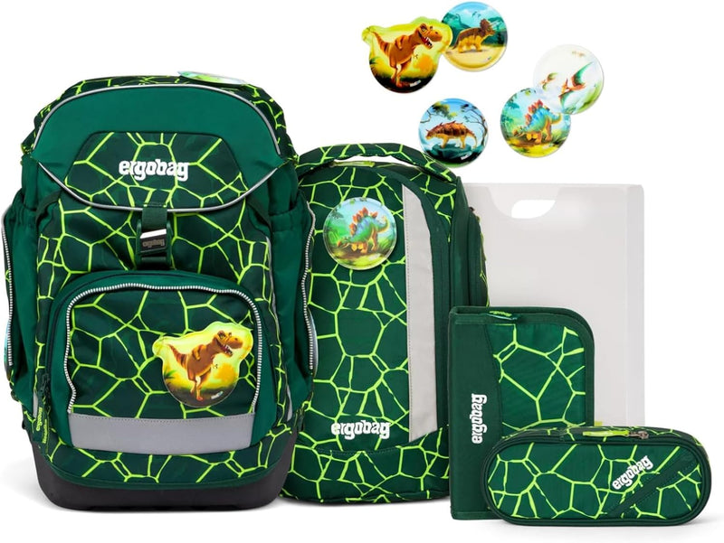 ergobag pack Set ergonomischer Schulrucksack Flexibel 6-teilig 1. Klasse Grundschule Einheitsgrösse