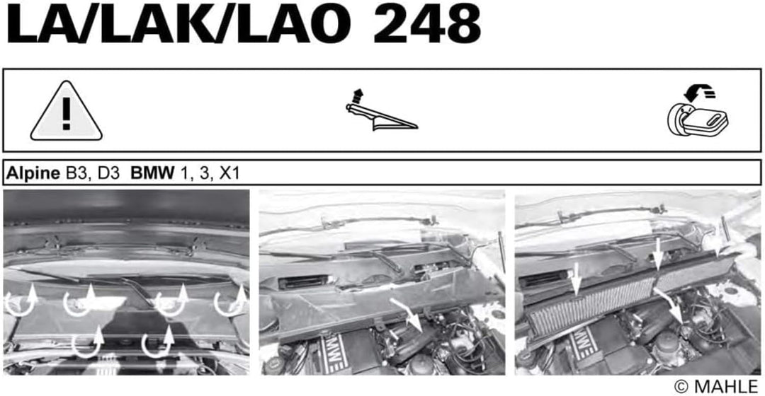 MAHLE LAO 248 Innenraumfilter Allergen-, Bakterien- und Geruchsschutz, Allergen-, Bakterien- und Ger