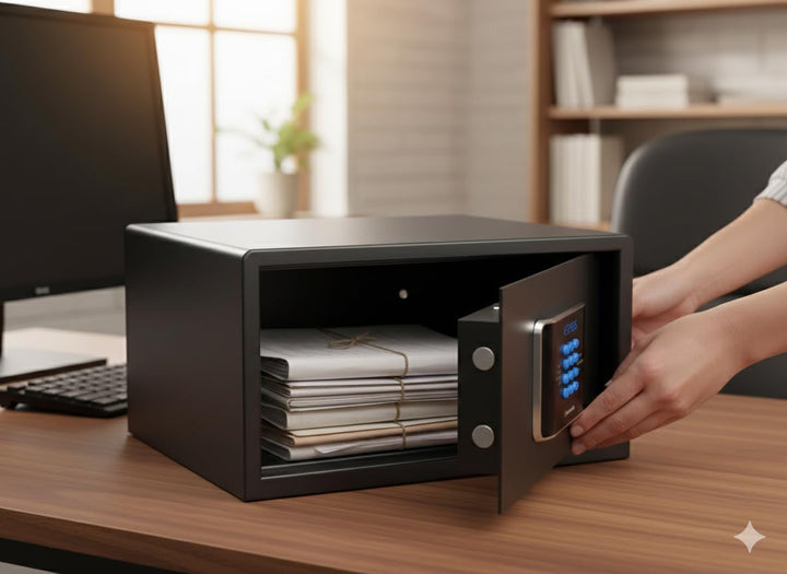 AXS-5 Grosser digitaler Laptop-Safe für Zuhause, Büro und Hotel – passend für 17-Zoll-Laptop, elektr