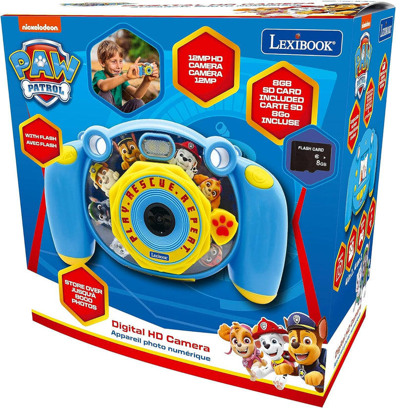 Lexibook DJ080PA Paw Patrol-Kinder-Digitalkamera mit Foto-und Videofunktion, Spiele, Blau/Gelb, Paw