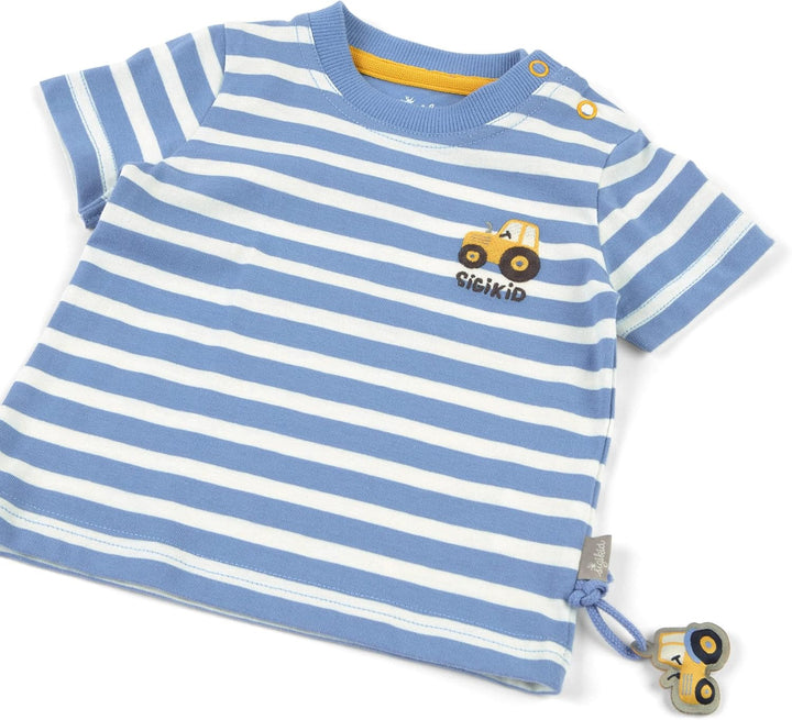 Sigikid Baby-Jungen T-Shirt 62 Blau-weiss Gestreift, 62 Blau-weiß Gestreift