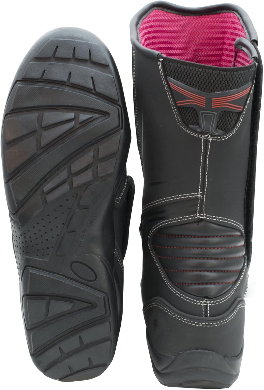 A-Pro Motorradstiefel Stadt und Tourismus Wasserdichtem Leder Grobe 44 EU Schwarz, 44 EU Schwarz
