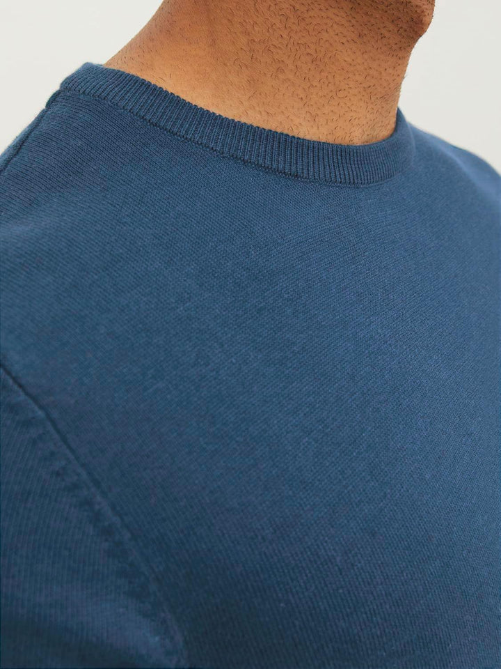 JACK & JONES Male Strickpullover Einfarbig Strickpullover S Blau (Insignia Blue), S Blau (Insignia B
