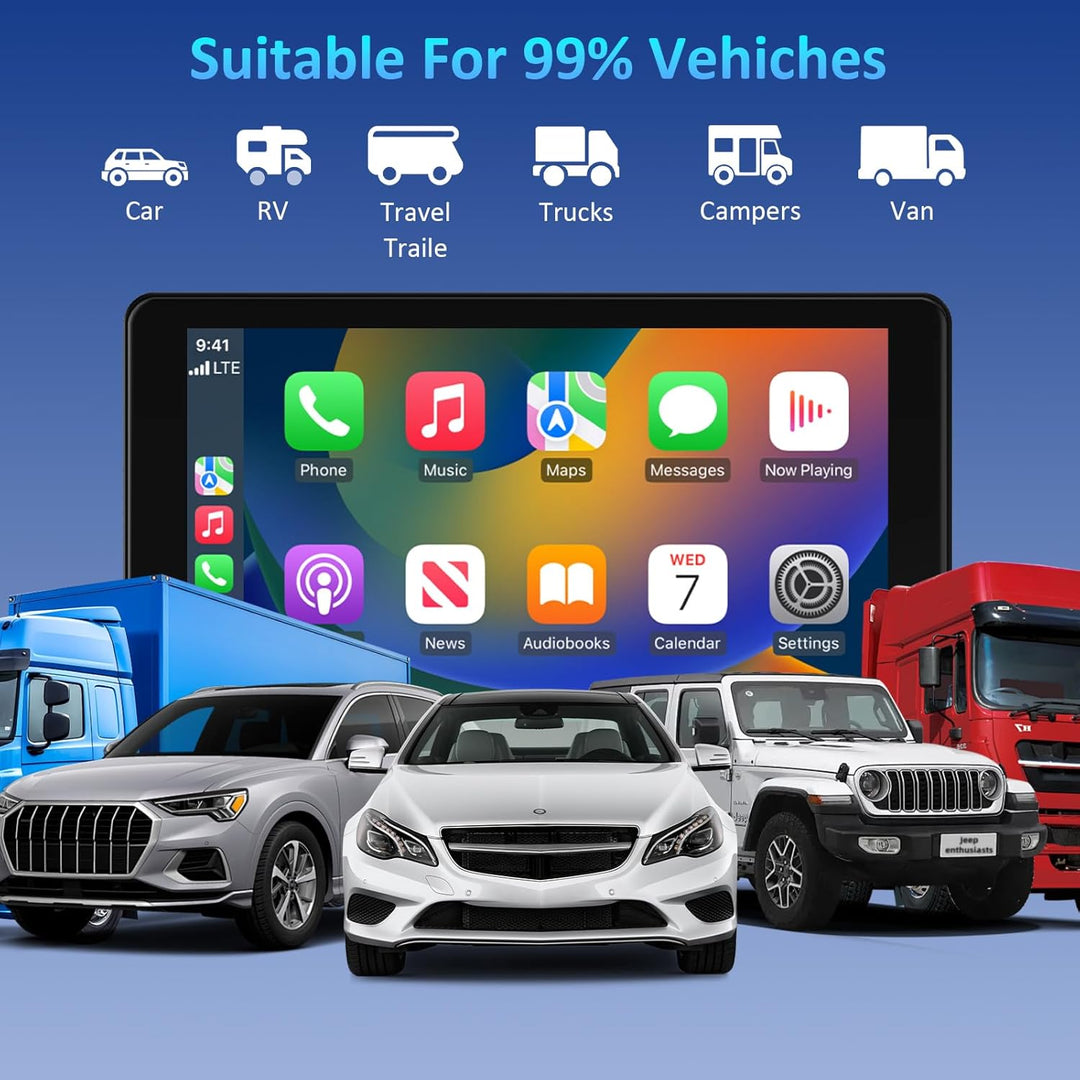 Carplay Display Autoradio, 7 Zoll HD IPS Android Auto Display, Wireless Apple Carplay Bildschirm mit